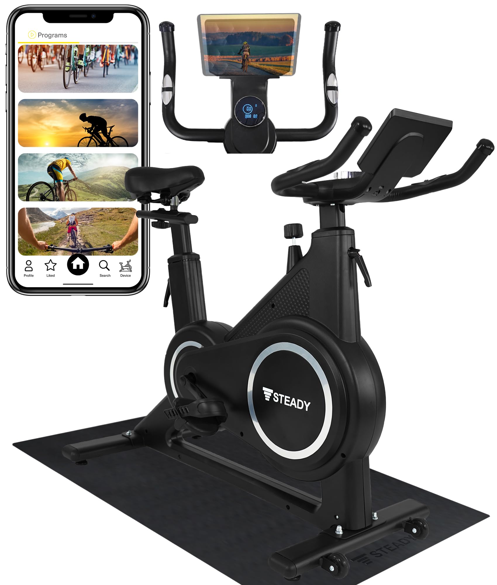 Amazon | STEADY スピンバイク Plus/Pro【Zwift/アプリ連動/静音/組立